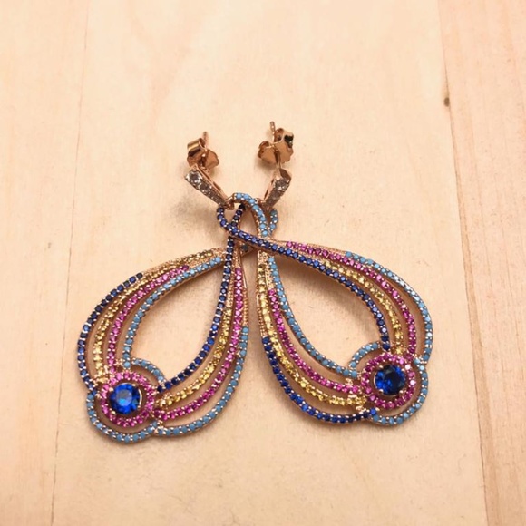 925K Sterling Silver With CZ Earrings - Picture 3 of 3